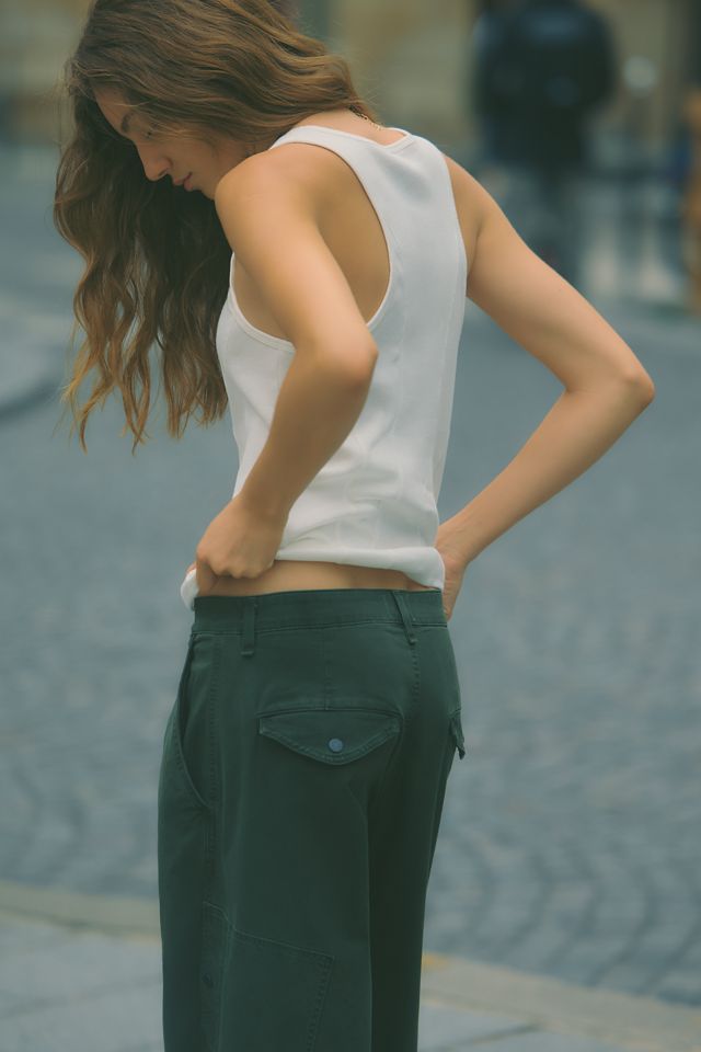 By Anthropologie Corseted 100% Cotton Racer Tank #3