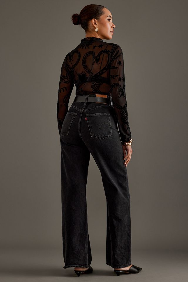 Never Fully Dressed Black Swallow Romance Bodysuit #4