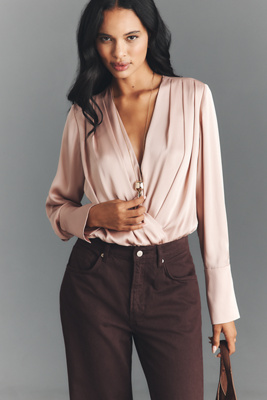 Favorite Daughter The Date Blouse Bodysuit In Pink