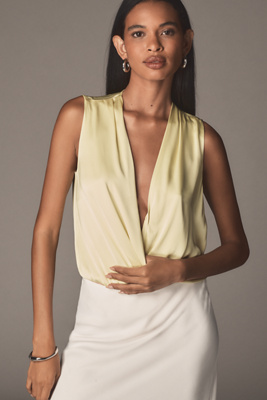 Favorite Daughter Sleeveless Blouse Bodysuit In Green