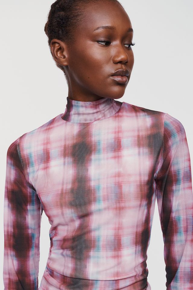 rag & bone Yana Mesh Turtleneck Top #1