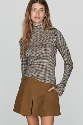 rag & bone Shaw Paneled Long-Sleeve Turtleneck Top