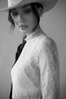 By Anthropologie Sheer Lace Turtleneck product page