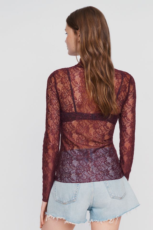 Par Anthropologie Col Roulé en Dentelle Transparente #3
