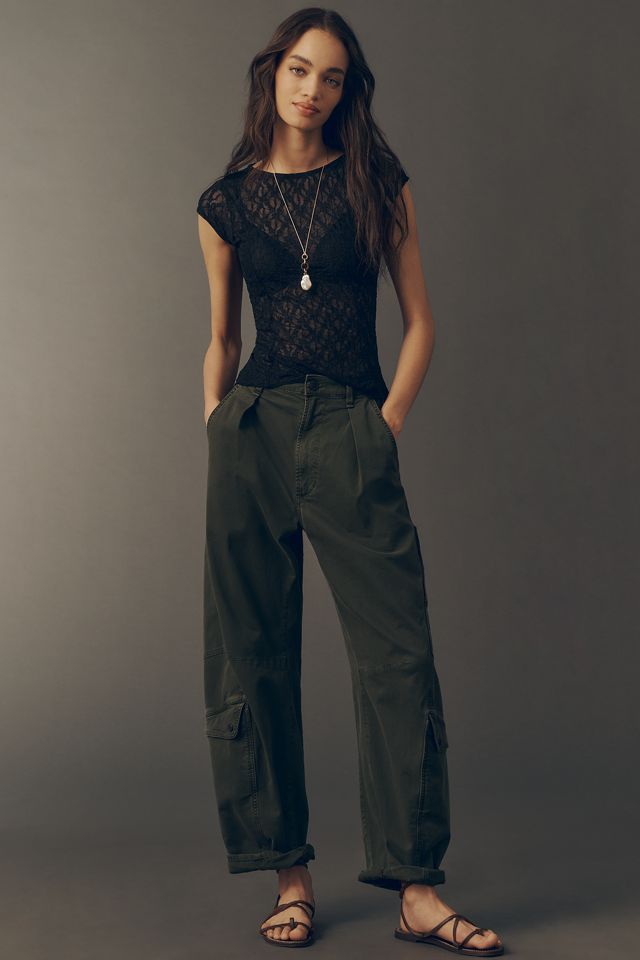 By Anthropologie Sheer Lace Top #2
