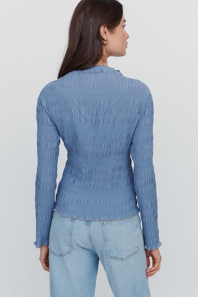 Scotch & Soda Smocked Long Sleeve Top #1