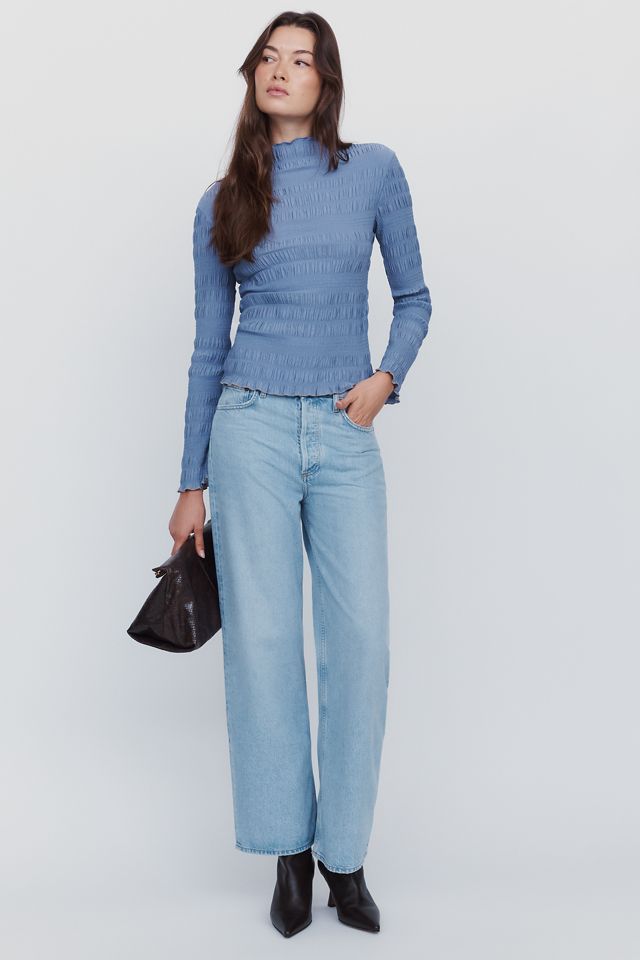 Scotch & Soda Smocked Long Sleeve Top #3