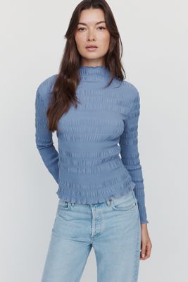 Scotch & Soda Smocked Long Sleeve Top