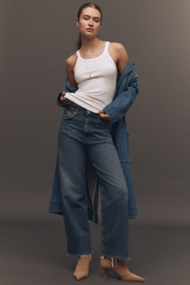 Re/done Ribbed Tank Top In White