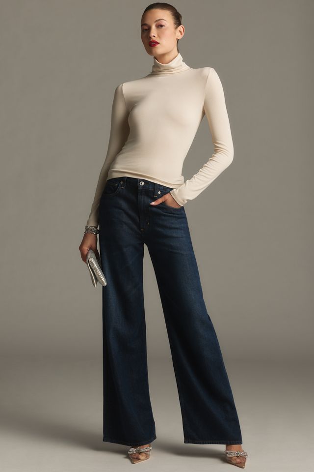 By Anthropologie Long-Sleeve High-Neck Baby Rib Top #3