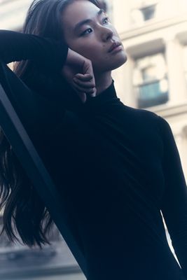 By Anthropologie Ribbed Long-Sleeve Turtleneck