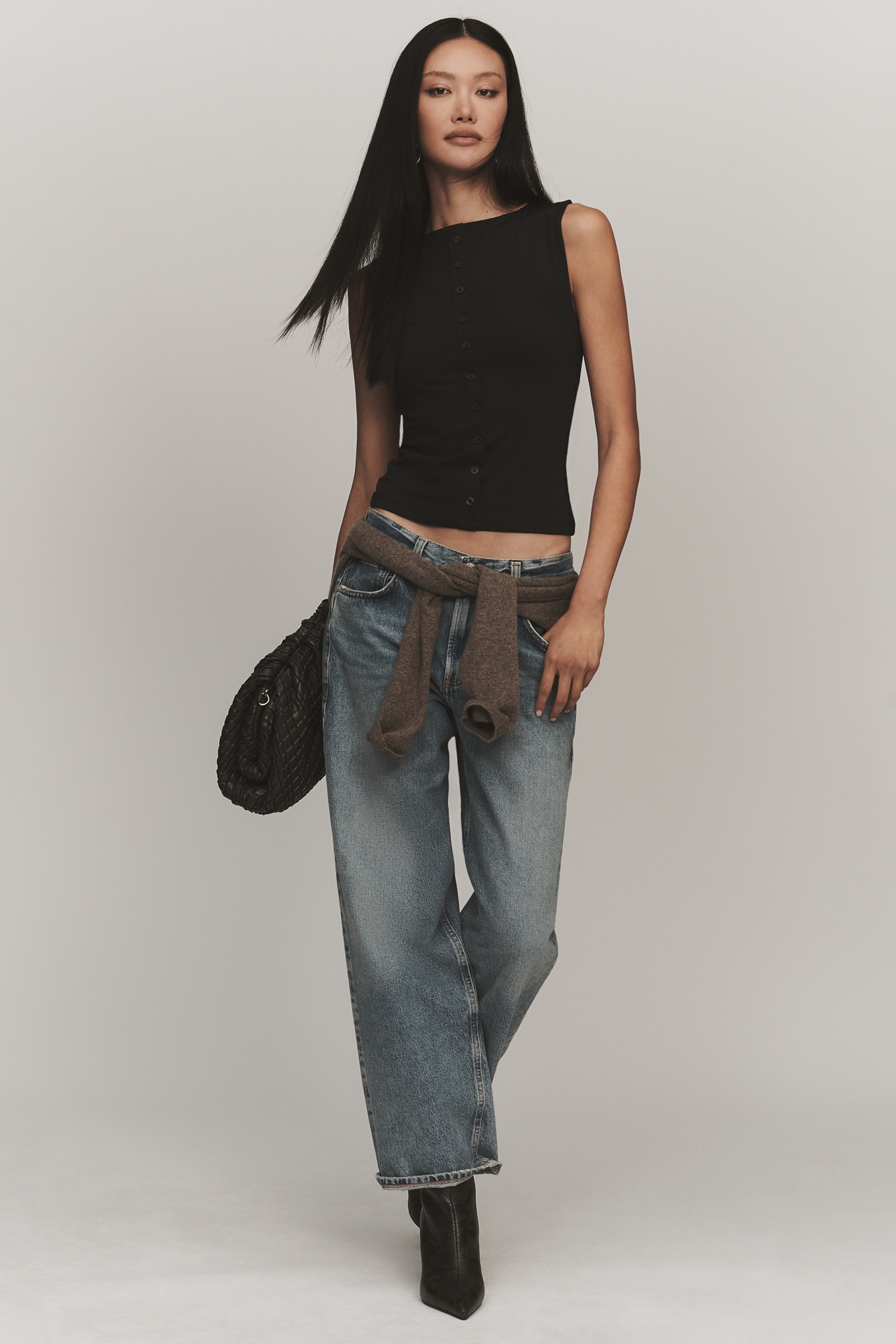 Maeve Button-Front Tank Top