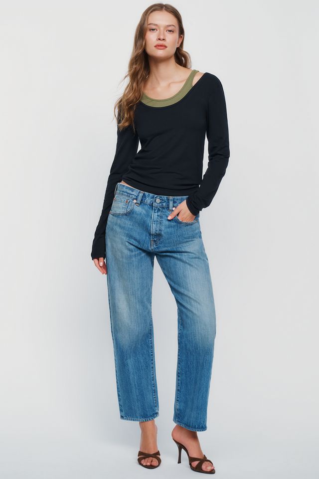 By Anthropologie 100% Cotton Layered Ribbed Top #3