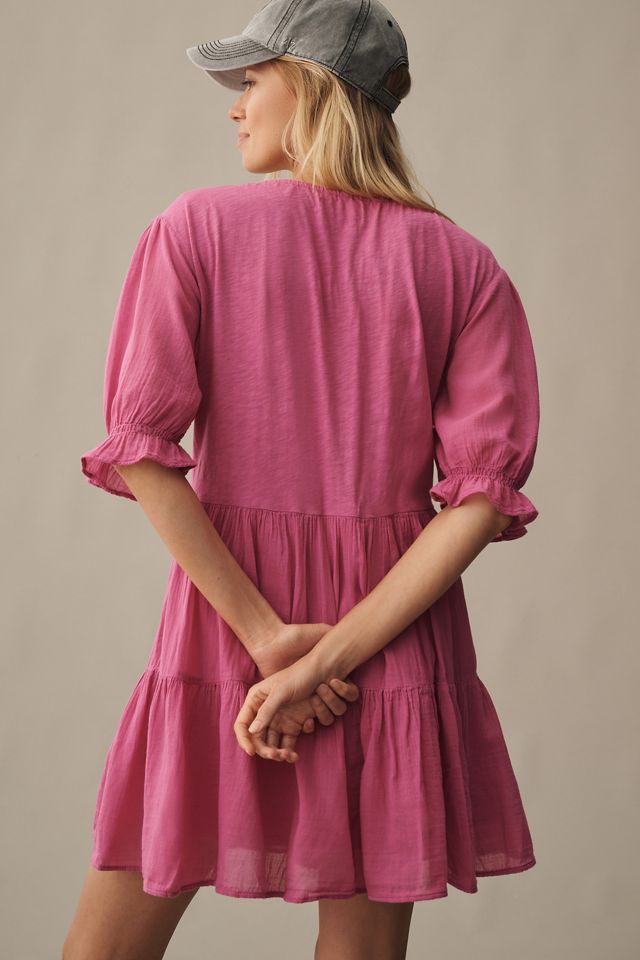 Velvet by Graham & Spencer V-Neck Tiered Mini Dress #2