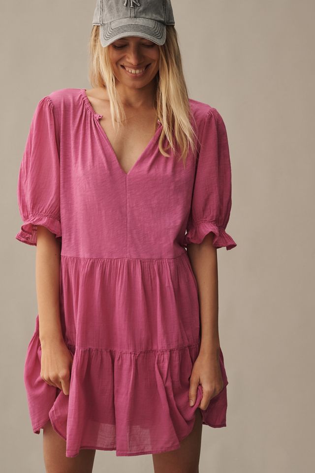 Velvet by Graham & Spencer V-Neck Tiered Mini Dress #3