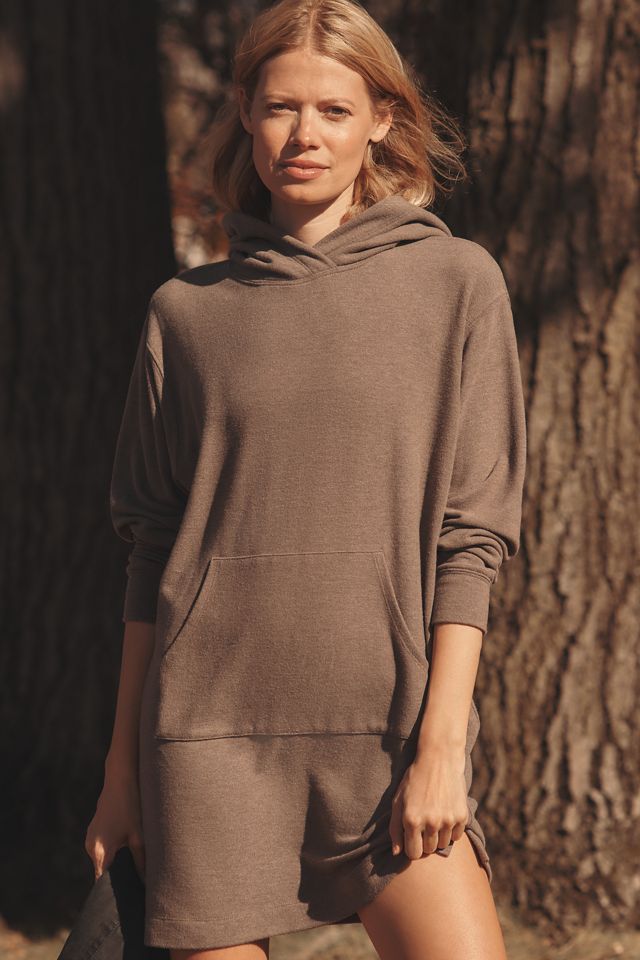 Velvet by Graham & Spencer Zelma Hooded Sweatshirt Mini Dress