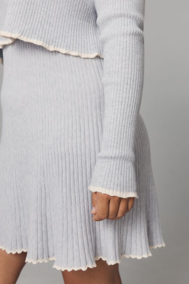 slim fit dress slacks By Anthropologie V-Neck Lace Twofer Sweater Dress – katie + hubbell main image 0