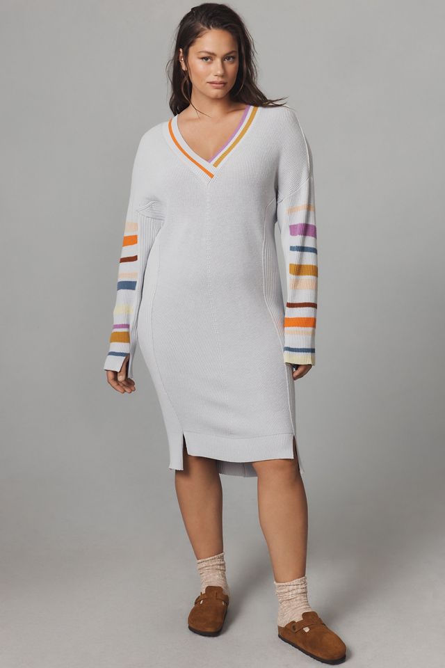 Daily Practice by Anthropologie Stripe-Sleeve Sweater Dress #4