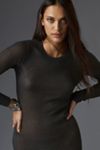 Daily Practice by Anthropologie Sheer Sparkle Sweater Midi Dress