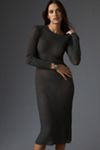 Daily Practice by Anthropologie Sheer Sparkle Sweater Midi Dress