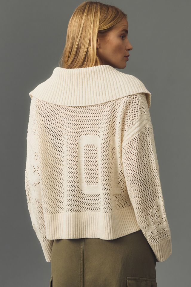 Daily Practice by Anthropologie Half-Zip Oversized Pullover Sweater #1