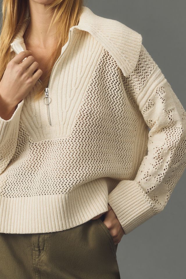 Daily Practice by Anthropologie Half-Zip Oversized Pullover Sweater #2