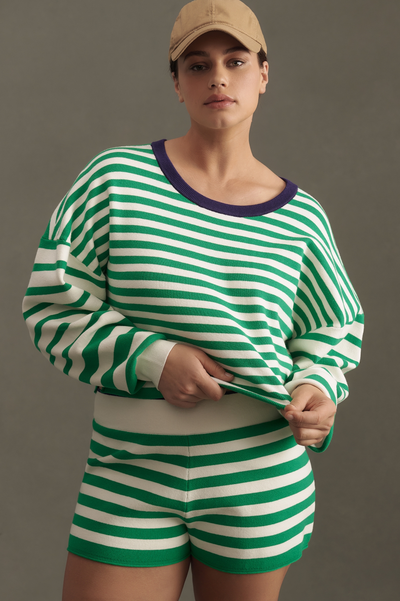 Daily Practice by Anthropologie Long-Sleeve Striped Sweater