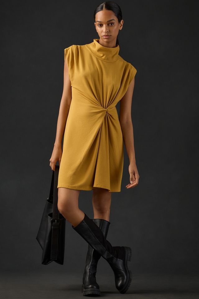 Stateside Softest Fleece Gathered Mini Dress