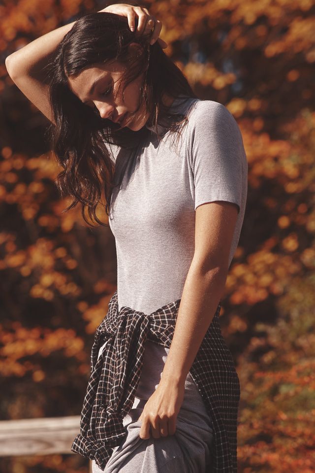 Stateside Short-Sleeve Rib Midi Dress | Anthropologie