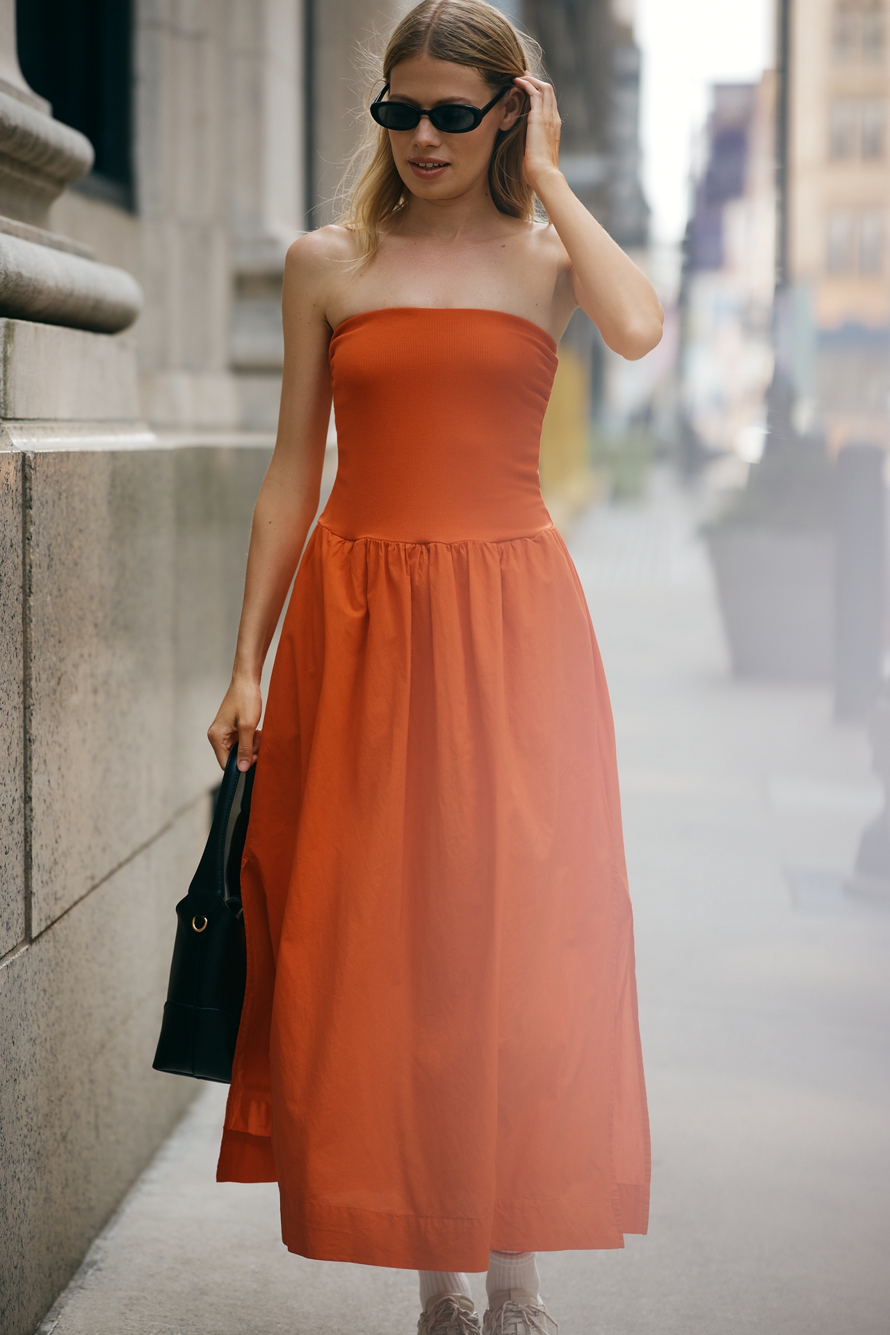 Stateside Strapless Twofer Midi Dress