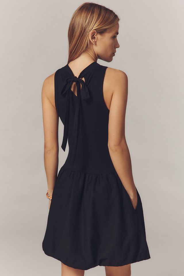 Stateside Linen Blend Bubble-Hem Mini Dress #3