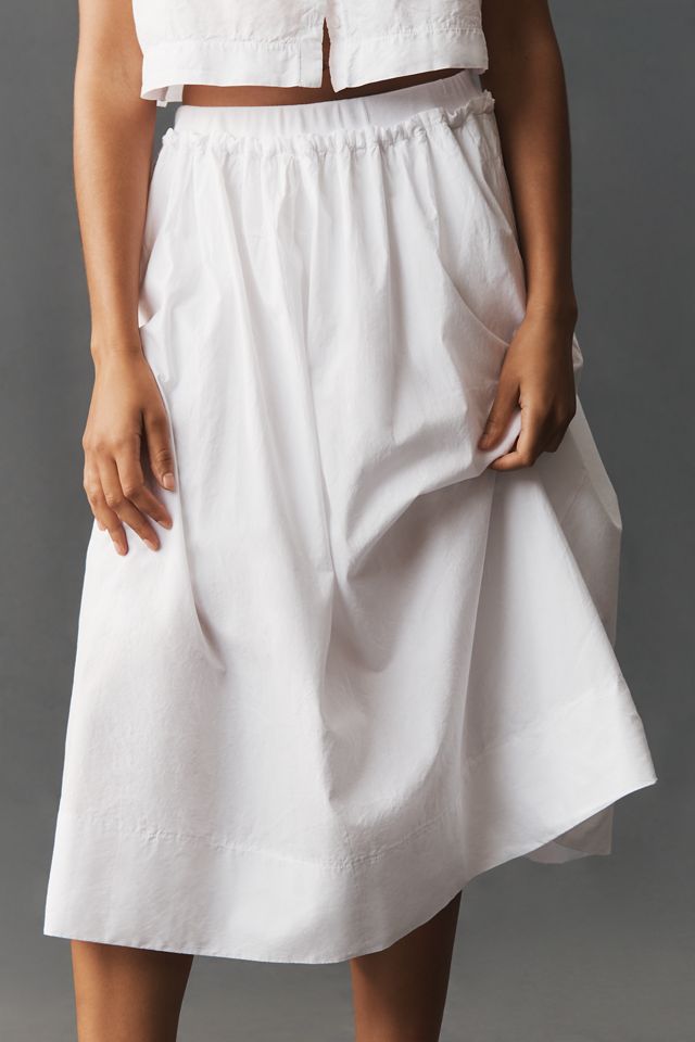 Stateside Voile Ribbed A-Line Midi Skirt #1