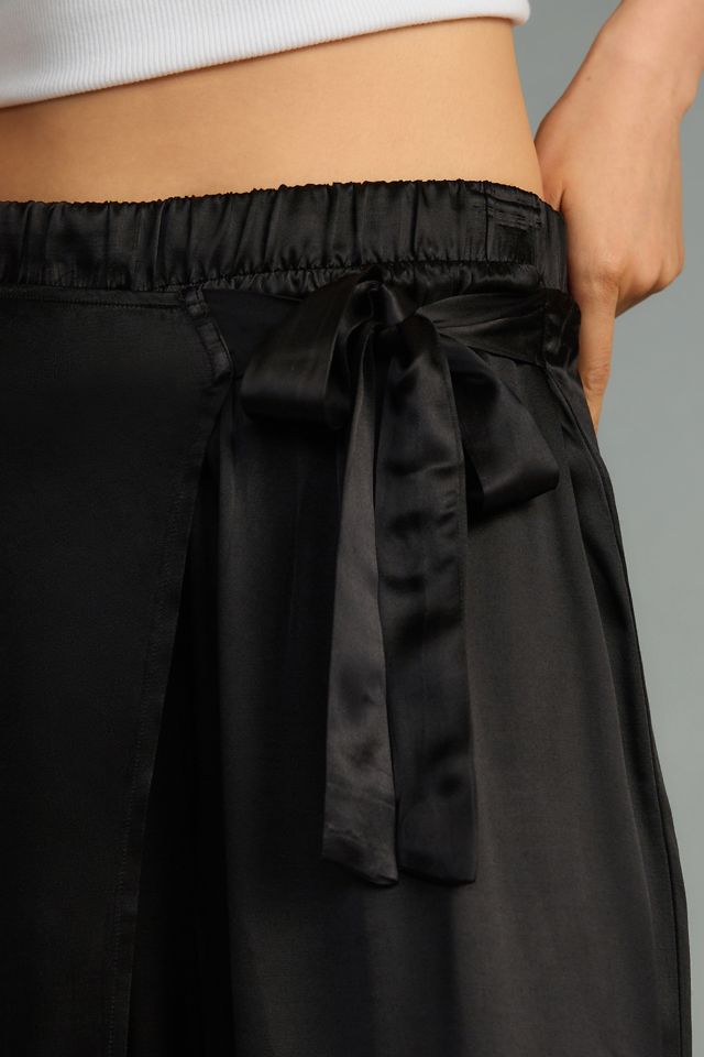 Nation Los Angeles Donatella Satin Wrap Pants #3