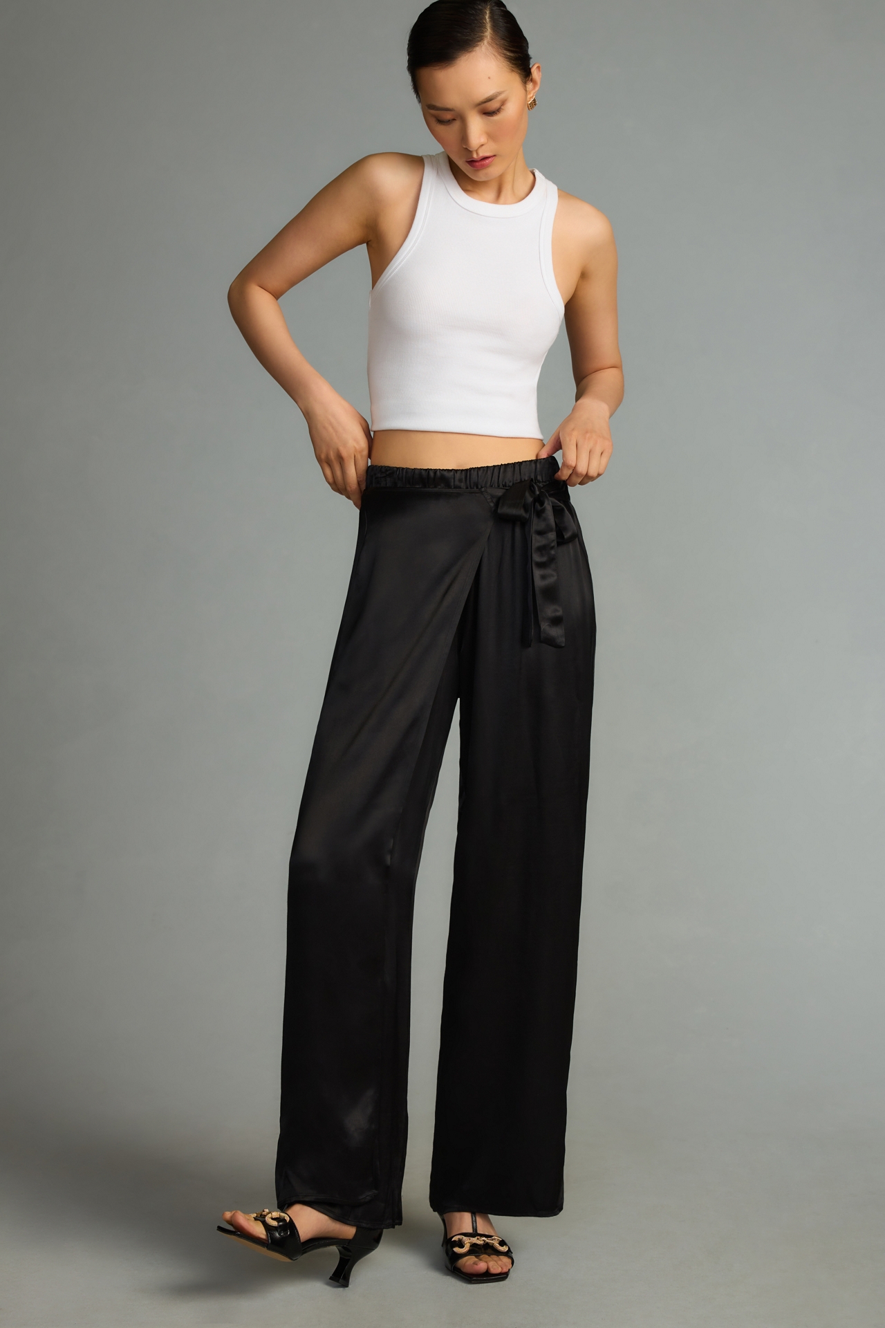 Nation LTD Donatella Satin Wrap Pants