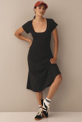 Malory Twist Front Flutter Sleeve Dress