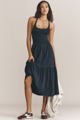 Nation Los Angeles Penelope Cross-Back Midi Dress