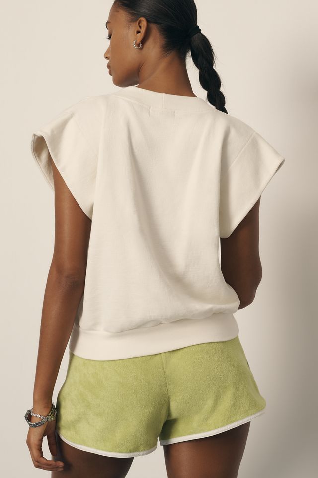 Nation Los Angeles Lenon Cap-Sleeve Crop Sweatshirt #1
