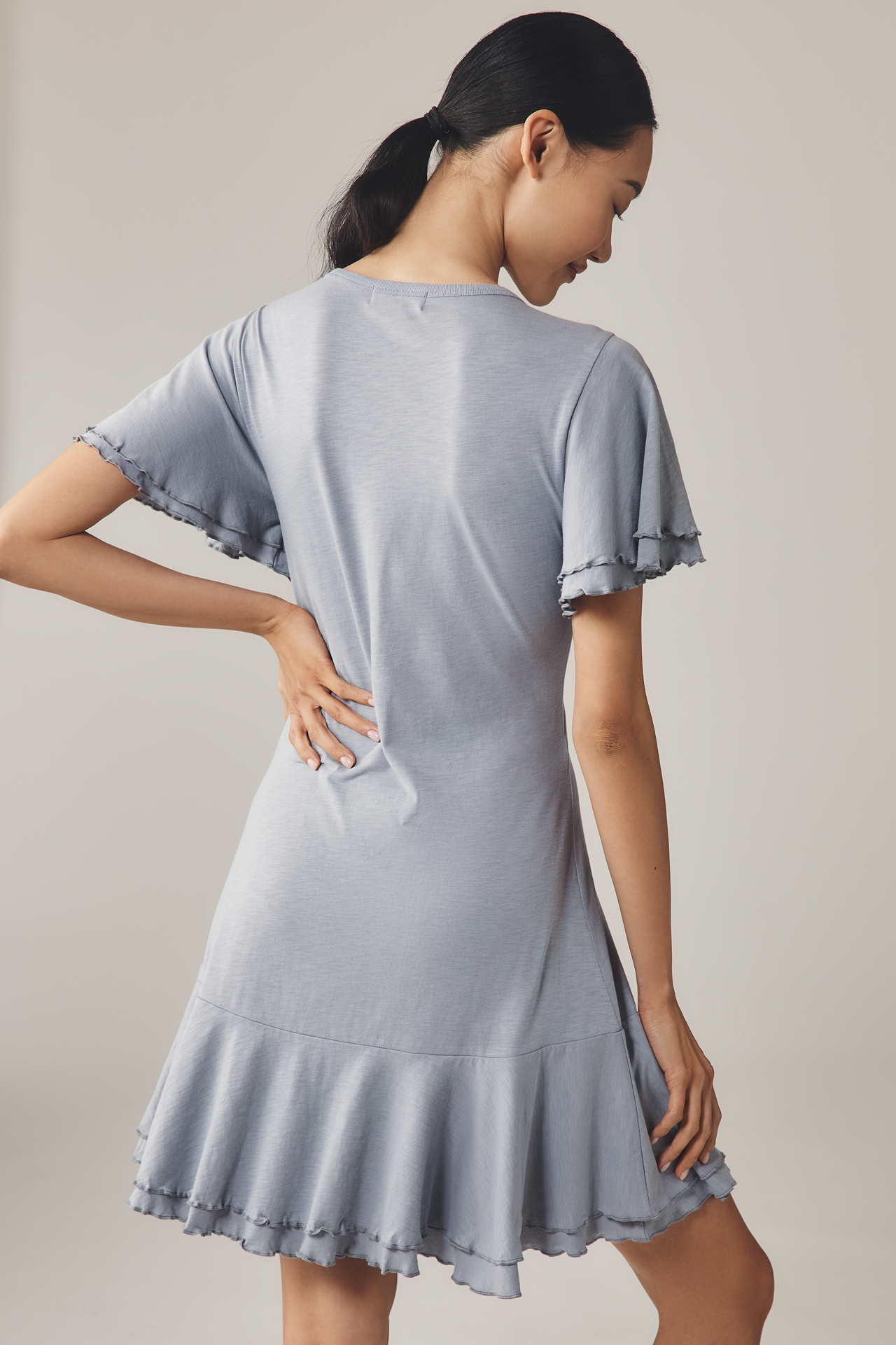 Nation Los Angeles Lizzy Short-Sleeve Mini Dress