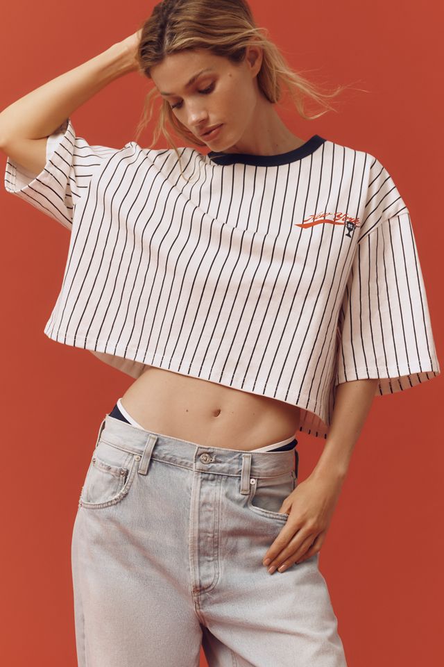 Back When Baseball Team Crop Graphic Tee #1