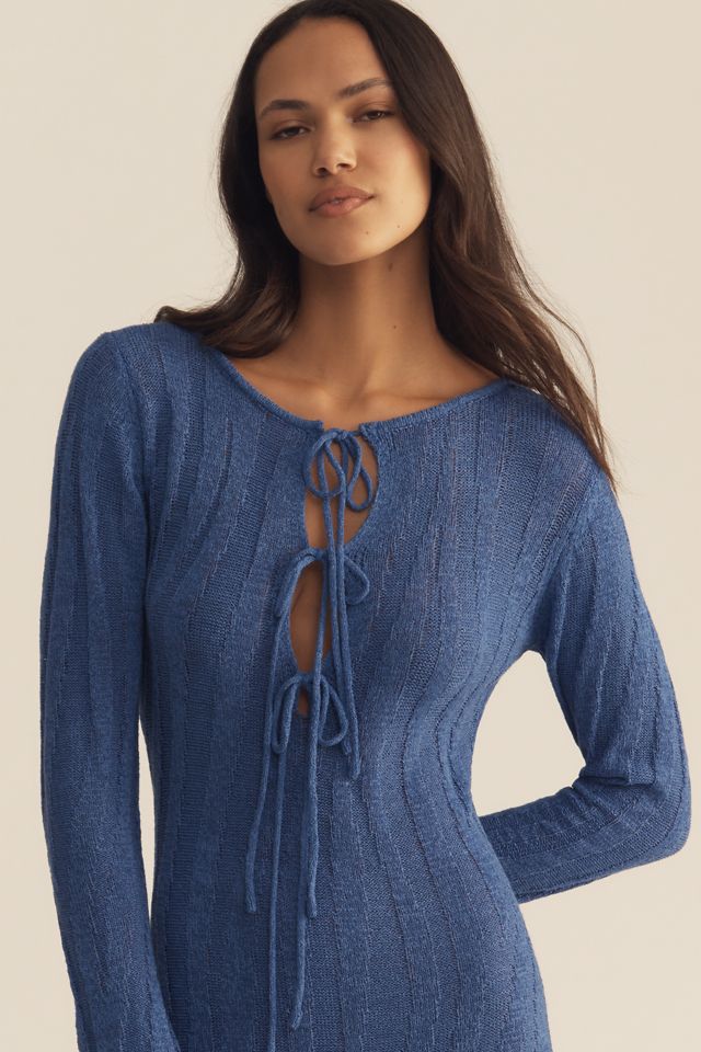 Sunday in Brooklyn Cutout Long-Sleeve Midi Sweater Dress #1