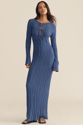 WeWoreWhat Sleeveless Ruffle A-Line Midi Dress