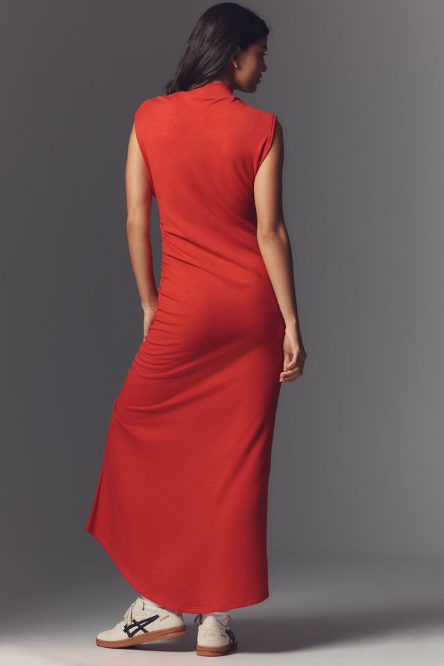 Daily Practice  Mock-Neck Ruched Midi Dress #1