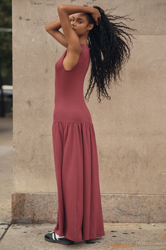 Daily Practice by Anthropologie Sleeveless Drop-Waist Midi Dress #1