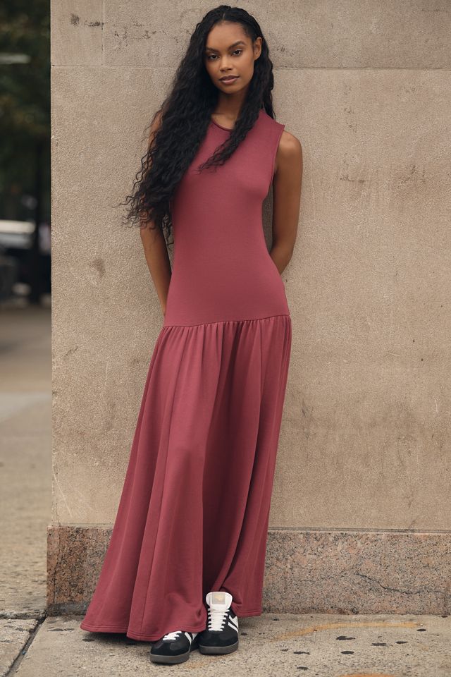 Daily Practice by Anthropologie Sleeveless Drop-Waist Midi Dress #2