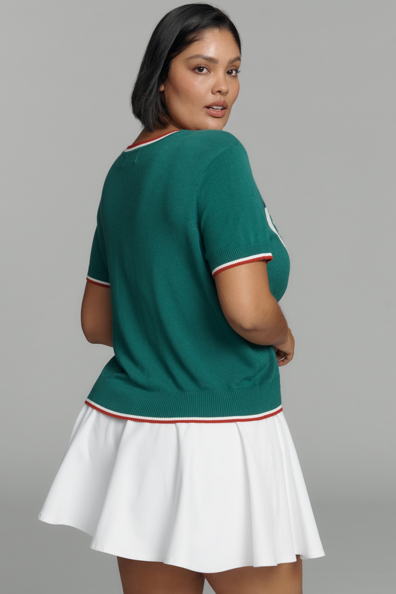 Tretorn x Anthropologie Knit Short-Sleeve Racquet Sweater