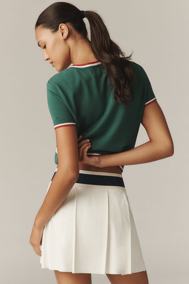 Tretorn x Anthropologie Knit Short-Sleeve Racquet Sweater