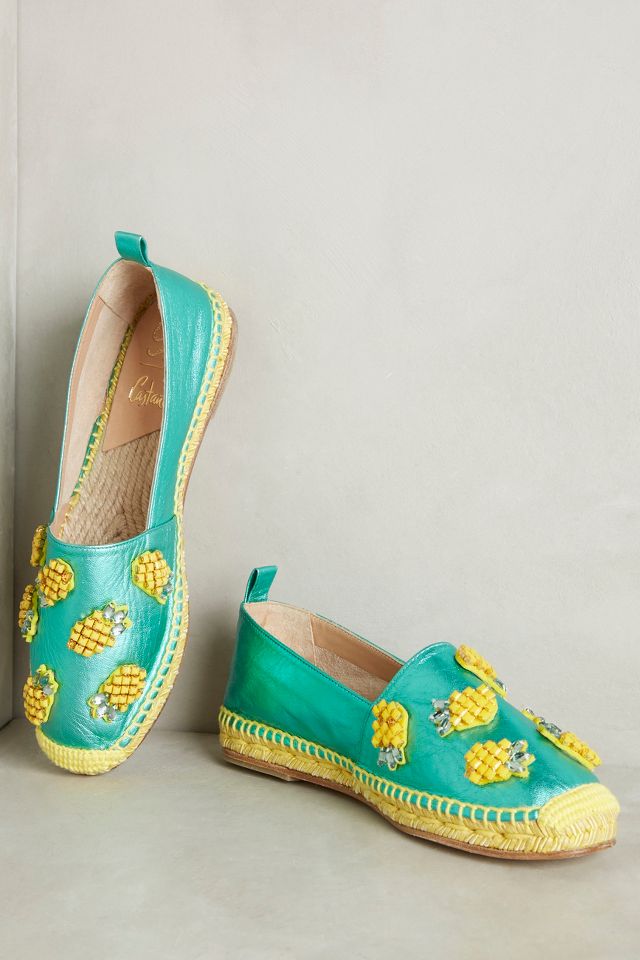 Beaded espadrilles sales