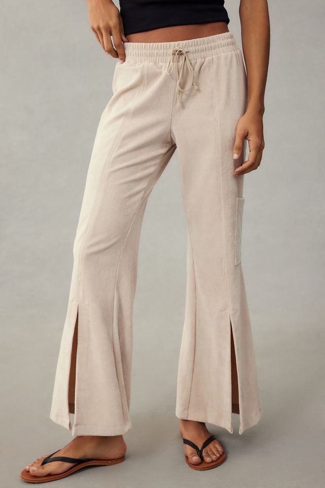 Daily Practice by Anthropologie Velour Corduroy Flare Pants