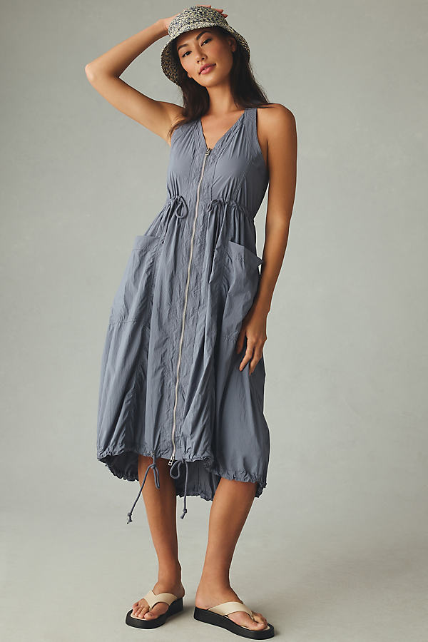 Daily Practice by Anthropologie Free Fall Drawstring Midi Dress