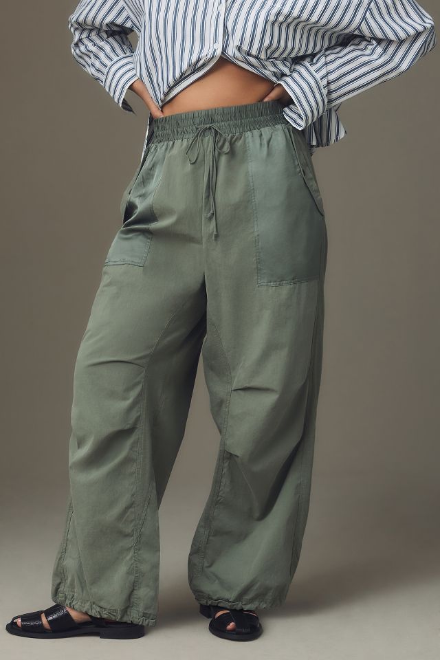 Striped sales parachute pants